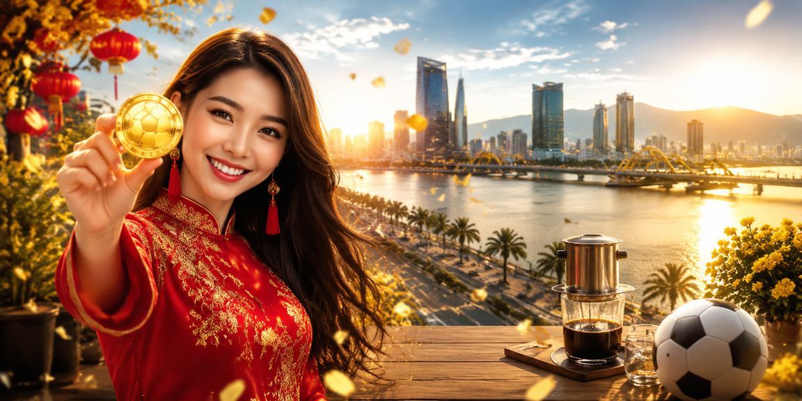 Minh họa bóng đá và cà phê tại Đà Nẵng